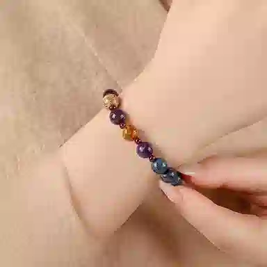 【释怀过去】 指尖瑰宝 新中式漆珠进宝平安喜乐八方来财诸事顺遂桃花朵朵开爱情美满阖家幸福#好运天然 紫水晶 手串 男女同款情侣款