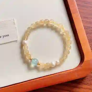 【吸财转运】 指尖瑰宝 招财纳福财源广进日进斗金时来运转八方来财诸事顺遂新中式百搭#好运天然 黄发晶 手串 男女同款情侣款