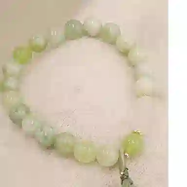 【清凉一夏】 指尖瑰宝 莲蓬夏日里的青提奶盖新中式复古文艺 显白小众 岫玉（蛇纹石玉） 玉石手串 男女同款情侣款