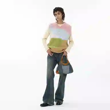 UNVESNO V-Neck Sweater Vest Pink