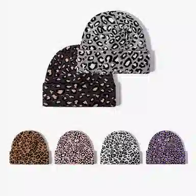 WODONBLE Leopard Knit Beanie