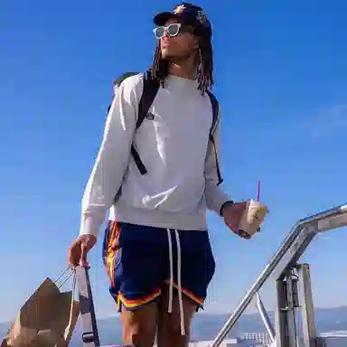 美式高街复古闪电纹透气速干三分短裤适合户外跑步训练等多种场景专业篮球裤 男女同款