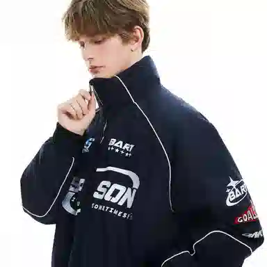 The Simpsons Logo Embroidered Racing Jacket