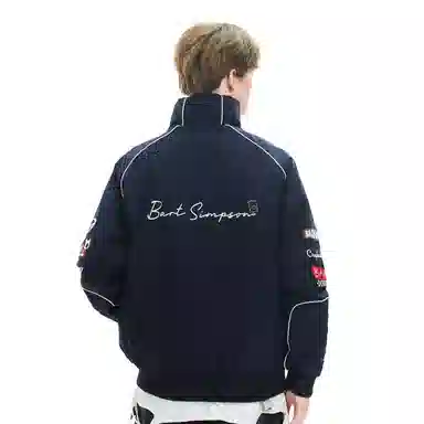 The Simpsons Logo Embroidered Racing Jacket