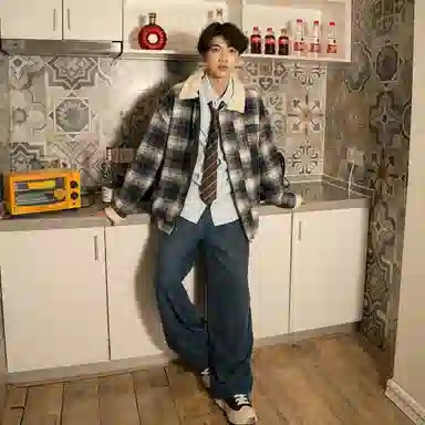 The Simpsons 90 Vintage Plaid Wool Jacket