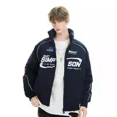 The Simpsons Logo Embroidered Racing Jacket