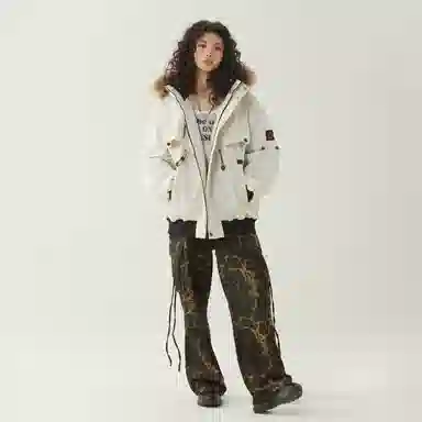 The Simpsons Embroidered Down Jacket