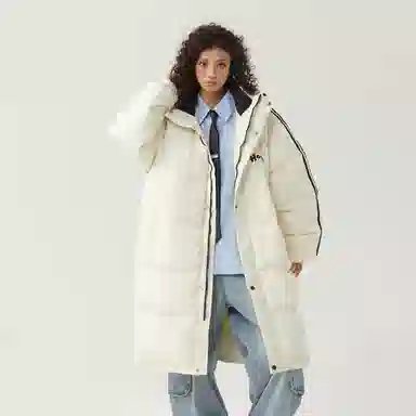 The Simpsons Logo Hooded Down Jacket