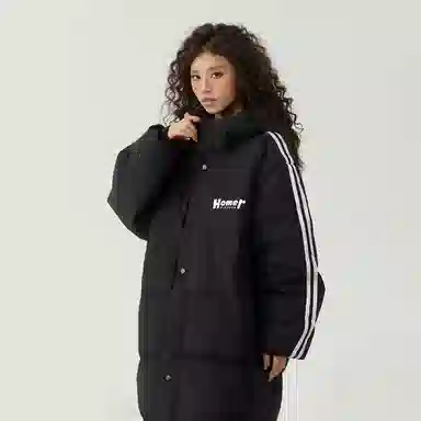 The Simpsons Logo Hooded Down Jacket