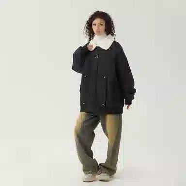 The Simpsons Logo Embroidered Sherpa Collar Down Jacket