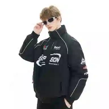 The Simpsons Logo Embroidered Racing Jacket