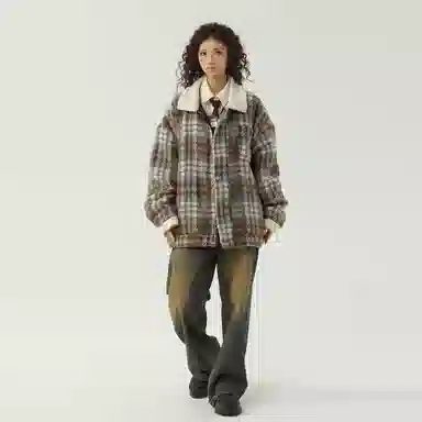 The Simpsons 90 Vintage Plaid Wool Jacket