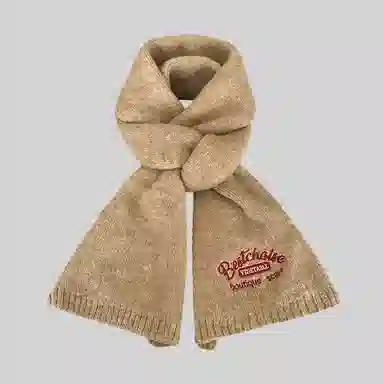 DAISY BEAUTY Embroidered Knit Scarf