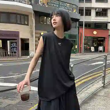 PSO Brand Geometric Logo Tank Top