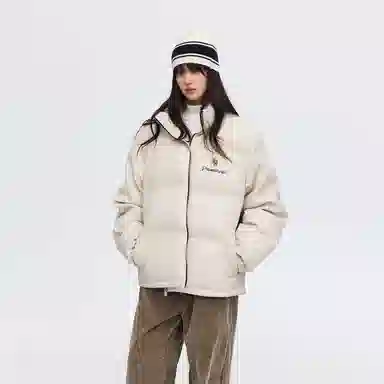 PSO Brand Logo Studded Down Jacket