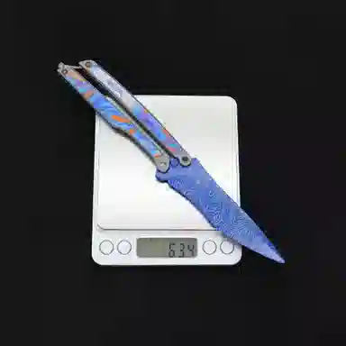 吉砖 火焰刀冷锋蝴蝶刀 成品模型