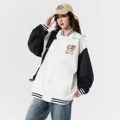 Herbal Color Vintage Baseball Jacket