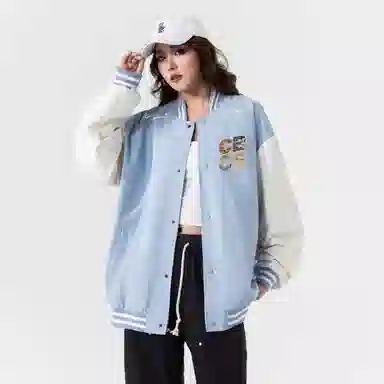 Herbal Color Vintage Baseball Jacket