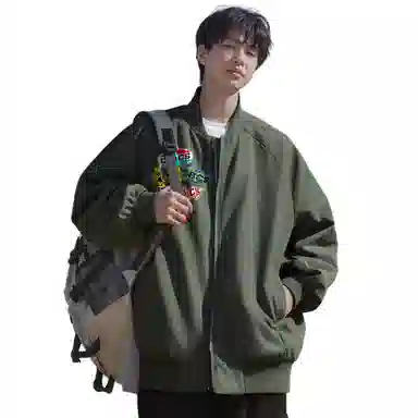 Herbal Color Retro Badge Logo Coach Jacket