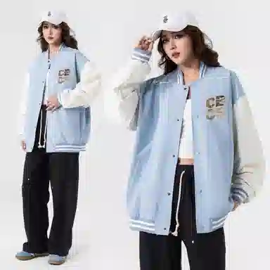 Herbal Color Vintage Baseball Jacket