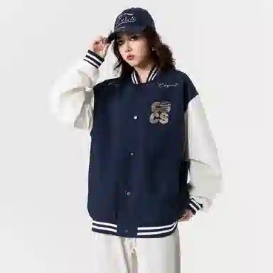 Herbal Color Vintage Baseball Jacket
