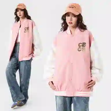 Herbal Color Vintage Baseball Jacket