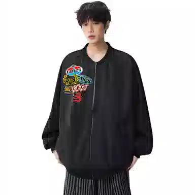 Herbal Color Retro Badge Logo Coach Jacket