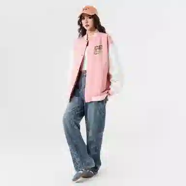 Herbal Color Vintage Baseball Jacket