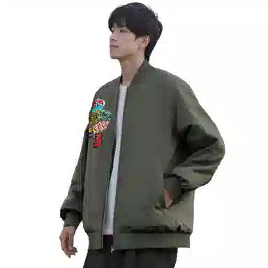 Herbal Color Retro Badge Logo Coach Jacket