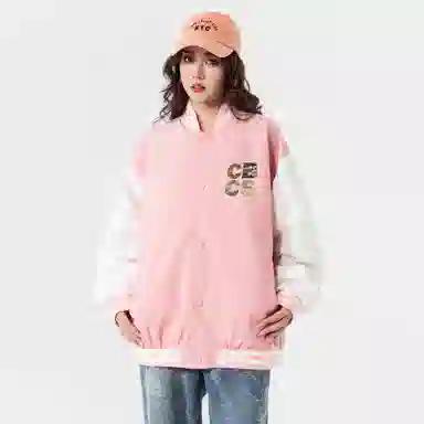 Herbal Color Vintage Baseball Jacket