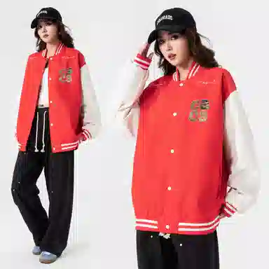 Herbal Color Vintage Baseball Jacket