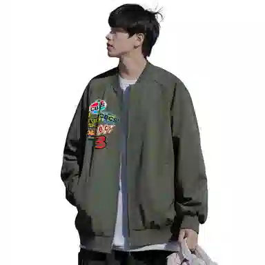 Herbal Color Retro Badge Logo Coach Jacket