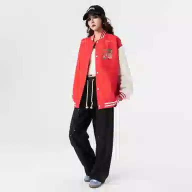 Herbal Color Vintage Baseball Jacket