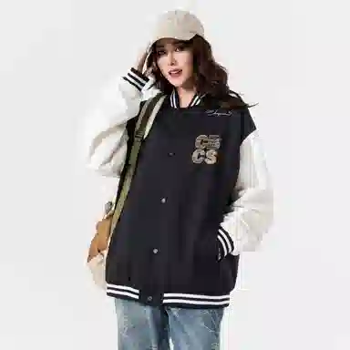 Herbal Color Vintage Baseball Jacket