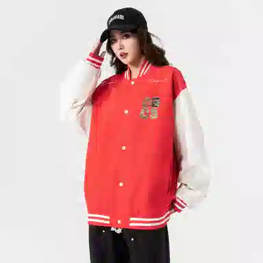 Herbal Color Vintage Baseball Jacket
