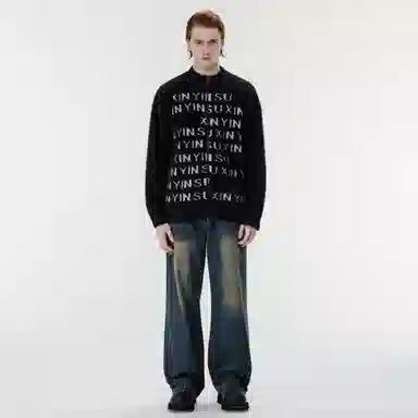 XINYINSU 24FW Black Cardigan