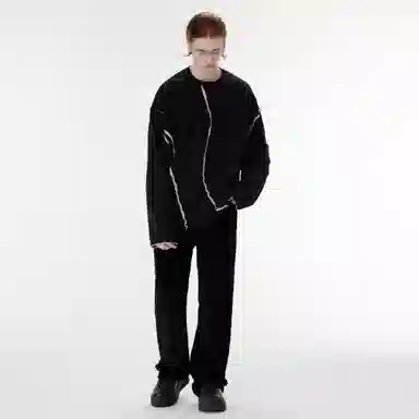 XINYINSU Retro Corduroy Jeans Black