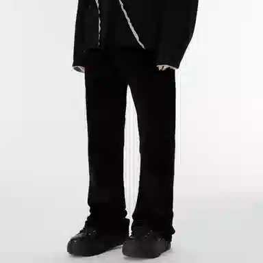 XINYINSU Retro Corduroy Jeans Black