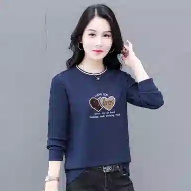 左岸 弹力修身柔软舒适潮范遮肉圆领显瘦时髦休闲时尚卫衣 女款