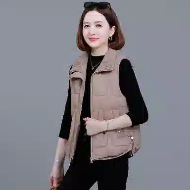 左岸 时尚加厚保暖纯色立领通勤马甲 女款