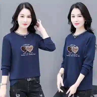 左岸 弹力修身柔软舒适潮范遮肉圆领显瘦时髦休闲时尚卫衣 女款