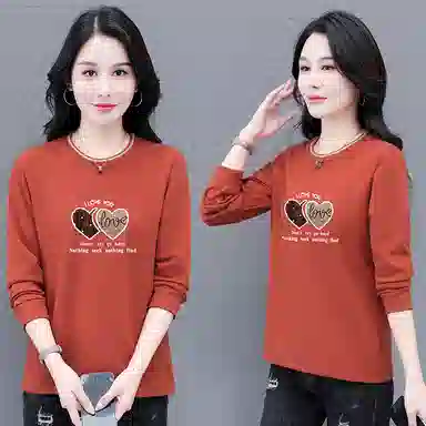 左岸 弹力修身柔软舒适潮范遮肉圆领显瘦时髦休闲时尚卫衣 女款