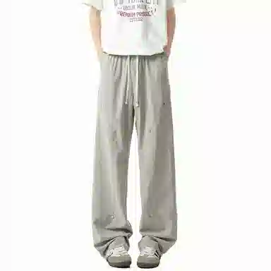 左岸 美式复古高街宽松直筒潮流运动长裤休闲裤 男款