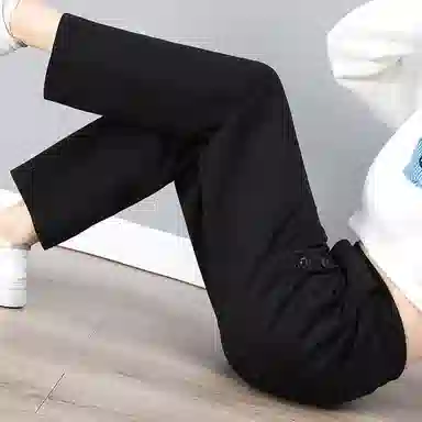 左岸 时尚舒适合身柔软易穿适中弹性质感优雅都市高级简约轻便百搭直筒休闲裤 女款