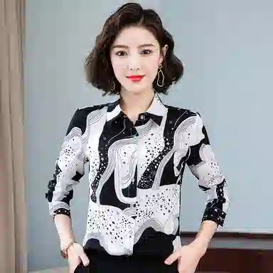 左岸 潮流百搭薄款简约翻领上衣长袖舒适潮牌美式休闲日常通勤高腰柔软亲肤透气轻薄时尚宽松高街衬衫 女款