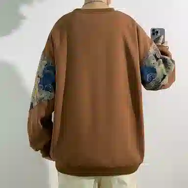 Zuoan Panda Print Sweatshirt