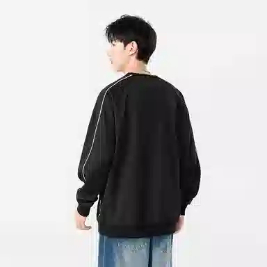 左岸 美式休闲上衣百搭简约小众个性线条流畅设计感基础经典舒适柔软亲肤重磅潮流时尚青少年通勤外穿长袖卫衣 男款