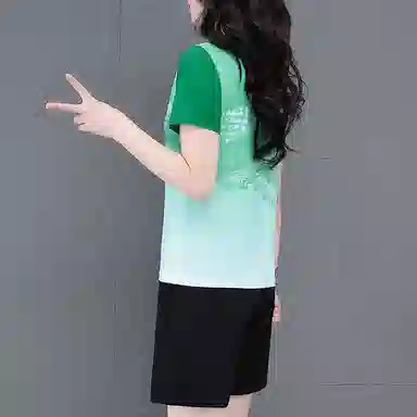 左岸 夏款舒适透气轻便显瘦时尚设计百搭两件套休闲套装 女款