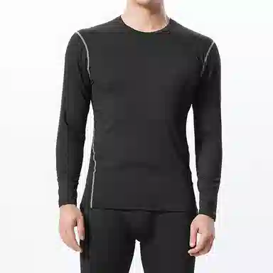 左岸 夏季薄款时尚紧身长袖衫运动速干衣篮球足球跑步训练休闲打底衫健身房百搭上衣修身中腰显瘦健身衣 男款