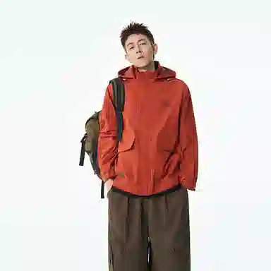 左岸 春秋季美式复古高街潮流撞色拼接百搭开衫连帽上衣休闲宽松舒适防风潮牌翻领工装风外套夹克 男款